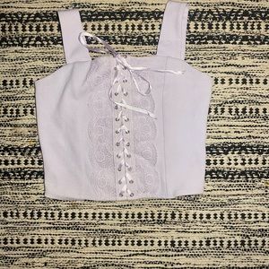Pastel purple cropped tank top